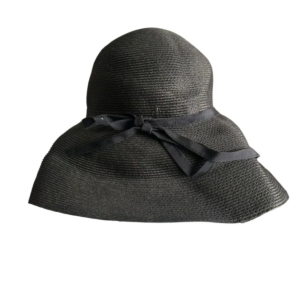 ERIC JAVITS‎ Packable Wide Brim Hat Black - Picture 2 of 4